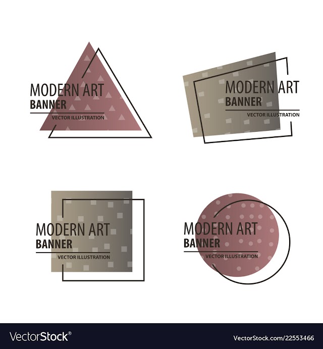 A minimalistic hipster colored frame design line vector image