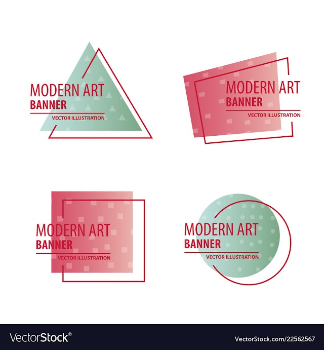 A minimalistic hipster colored frame design line vector image