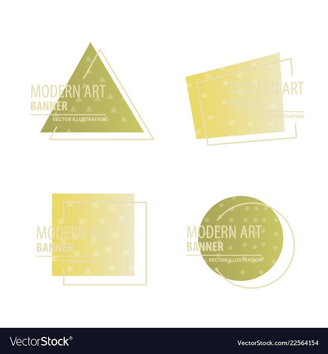 A minimalistic hipster colored frame design line vector image