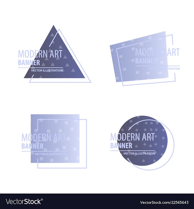 A minimalistic hipster colored frame design line vector image