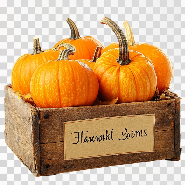 A Thanksgiving greeting with bright orange pumpkins, celebra