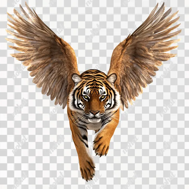 Free: a tiger with wings flying in the air - nohat.cc
