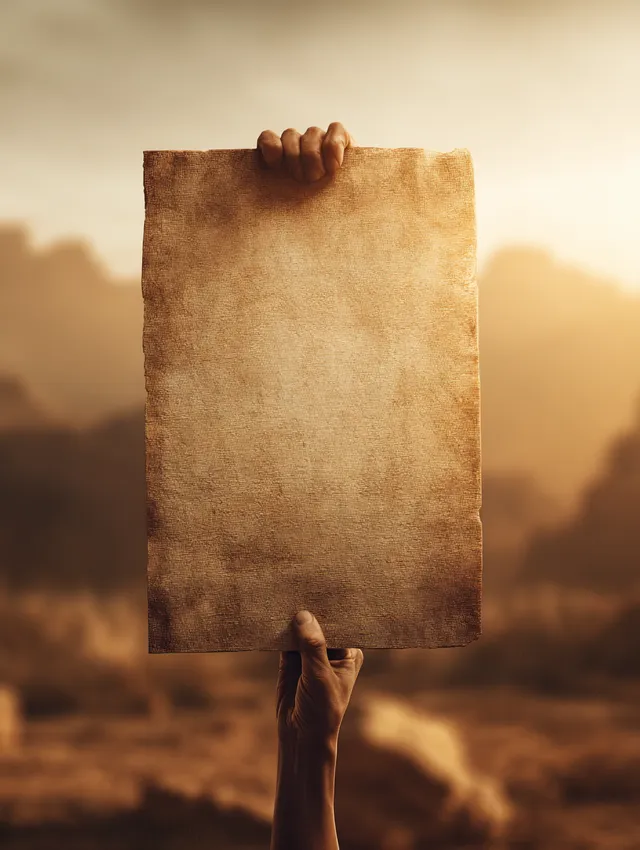 Ancient Egyptian-Inspired Blank Sign