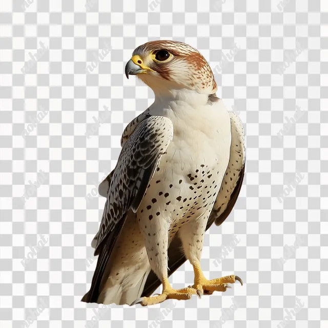 Arabian Falcon Gazing Sideways in Raw Style