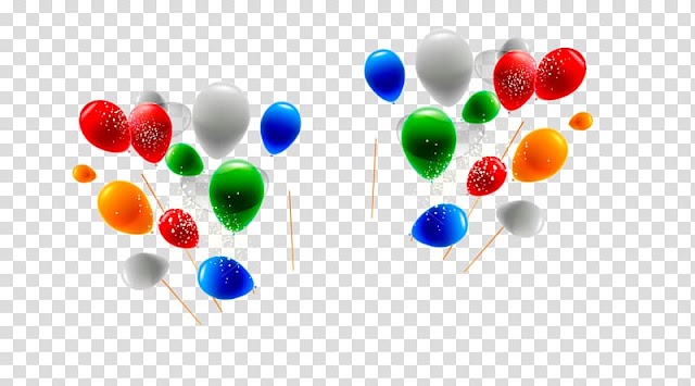 Assorted-color balloons, Graphic design, Multicolored balloons transparent background PNG clipart