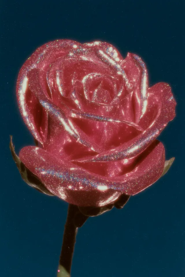 Beautiful Pink Rose on Velvia Film