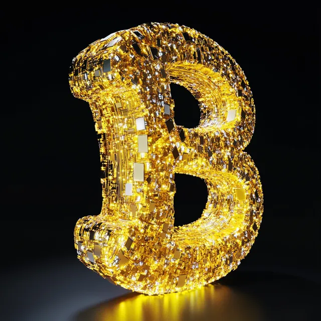 Bitcoin Symbol Amidst Digital Encryption