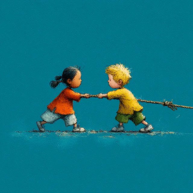 Cartoon Kids Tug of War