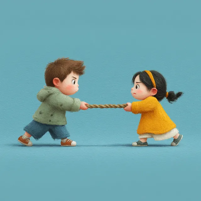 Cartoon Kids Tug of War