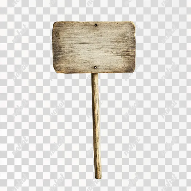 Charming Wooden Sign on a Simple White Background