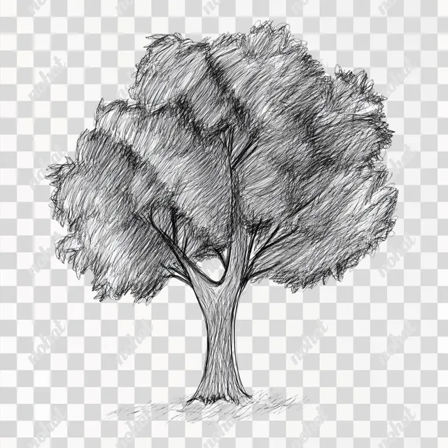 Child's Whimsical Tree Drawing