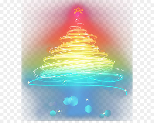 Christmas tree Santa Claus - Multicolored gradual vector Christmas tree decorative pattern 