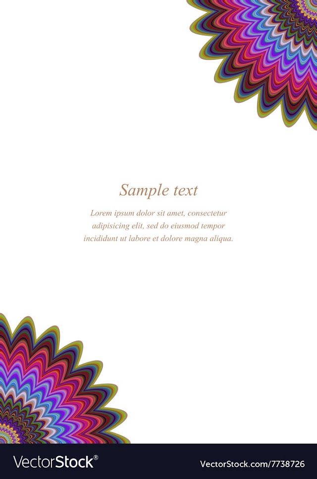 Color floral page corner design template vector image