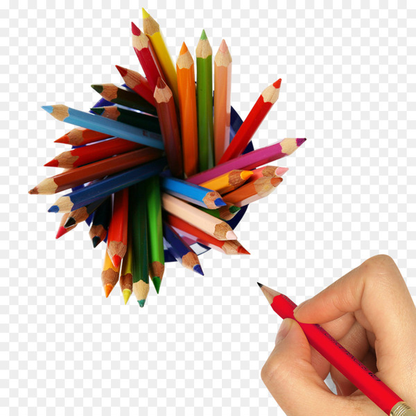 Colored pencil Portable Document Format Weaving - Material colored pencils of various colors 