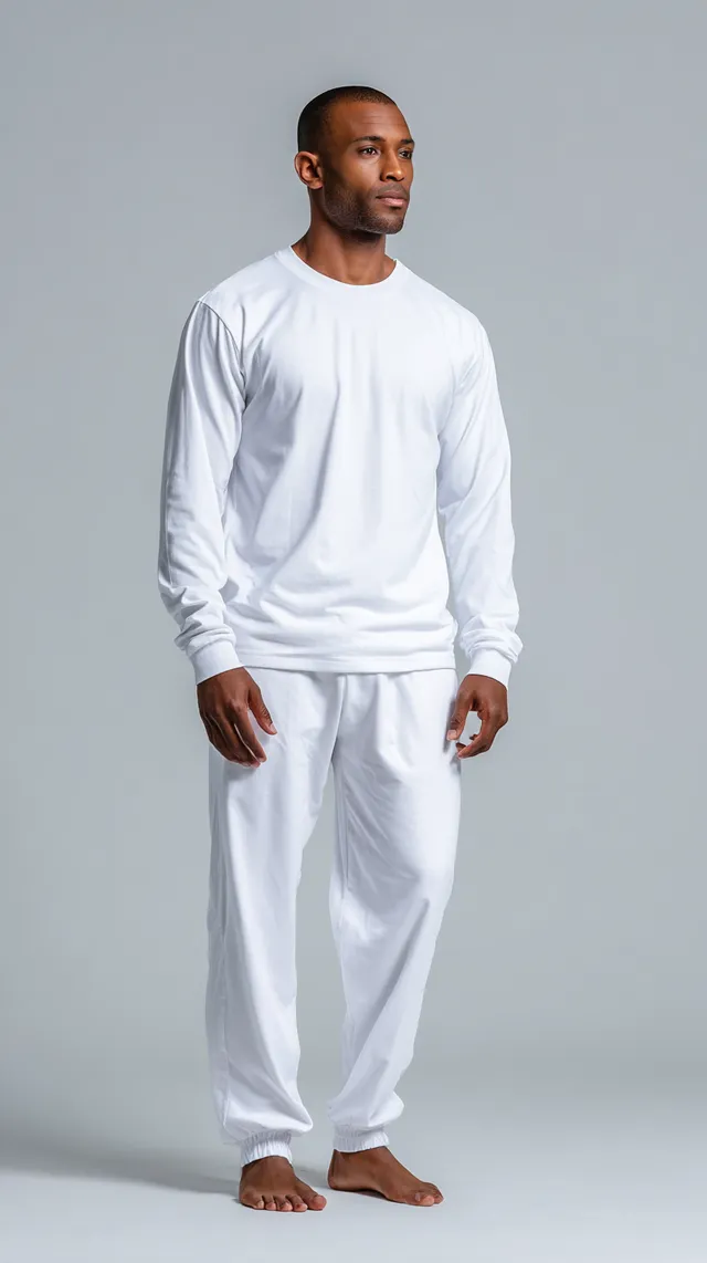 Comfortable Slim Fit White Tracksuit for Men
