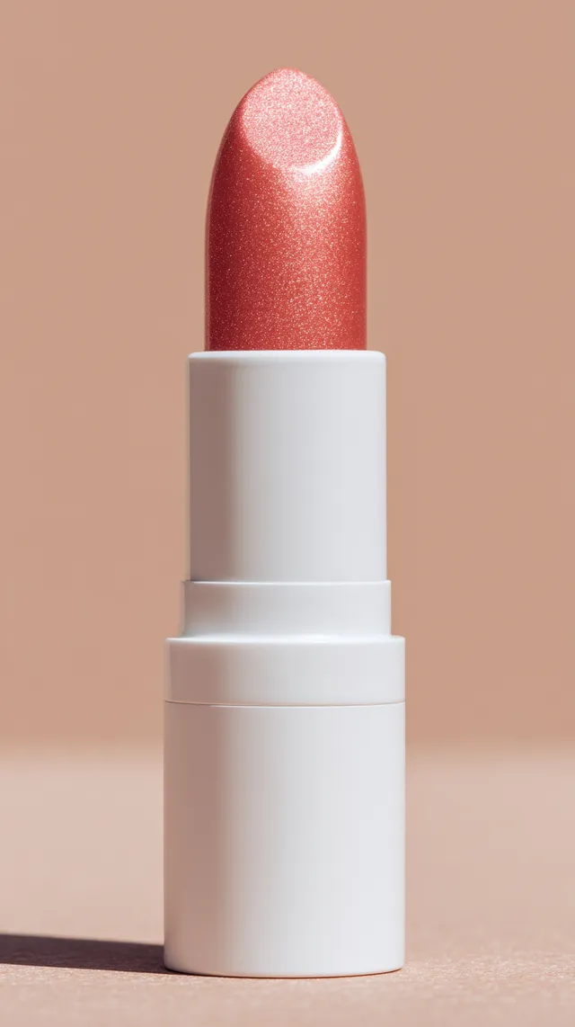 Coral-Toned Lipstick in Glossy Foam