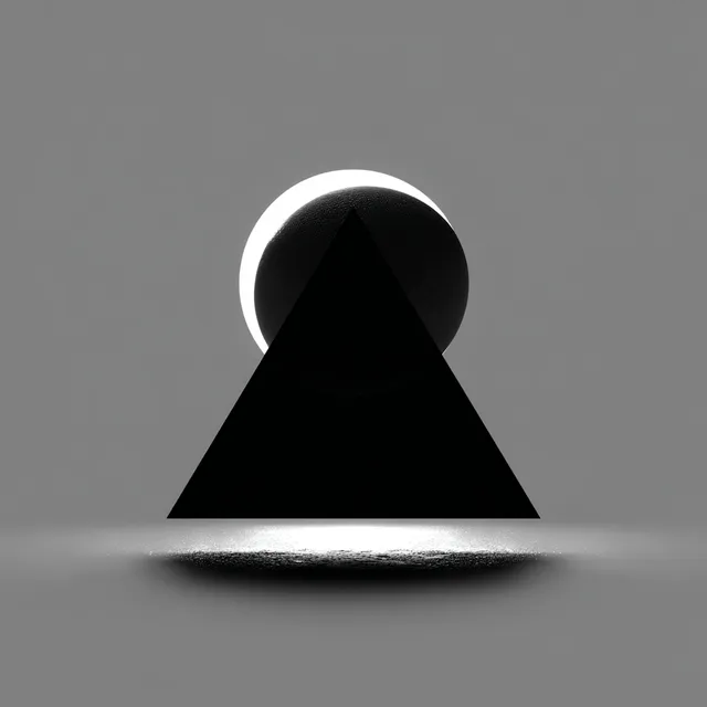 Cosmic Eclipse Tetrahedron in Minimalist Design