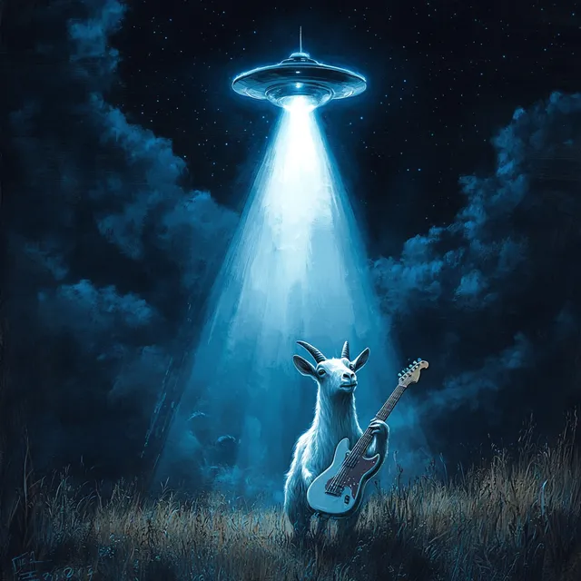 Cosmic Goat Rocking Out Under Alien Abduction