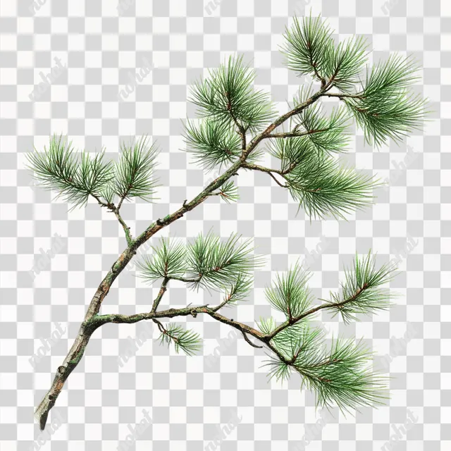 Crafting a Beautiful White Pine Branch with Elegant Posture