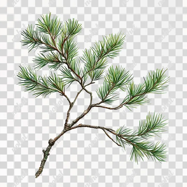 Crafting a Lively White Pine Branch with Perfect Posture