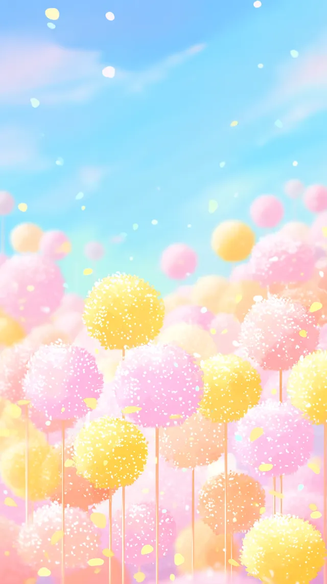 Dreamy Candy Field with Giant Lollipop Flowers