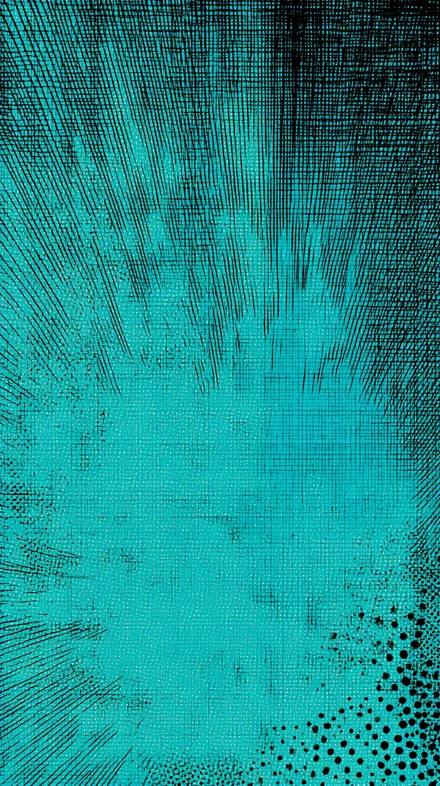 Dynamic American Comic Texture in Blue-Green Shades