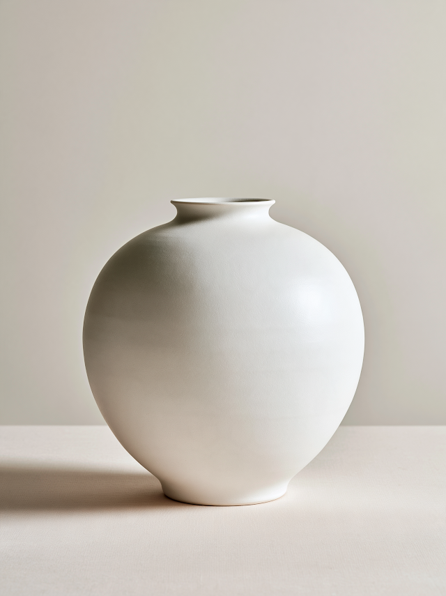 Elegant Korean White Porcelain Moon Jar