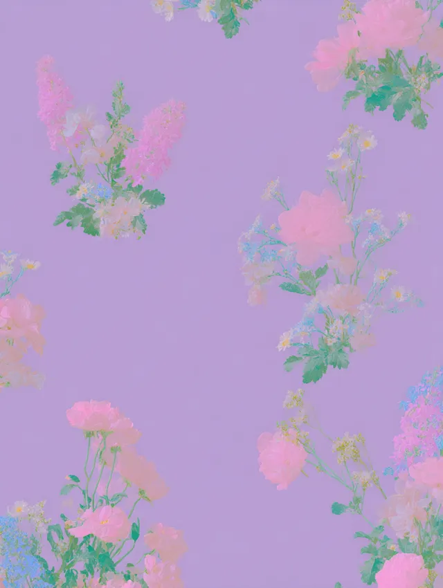 Elegant Pastel Floral Cell Phone Wallpaper