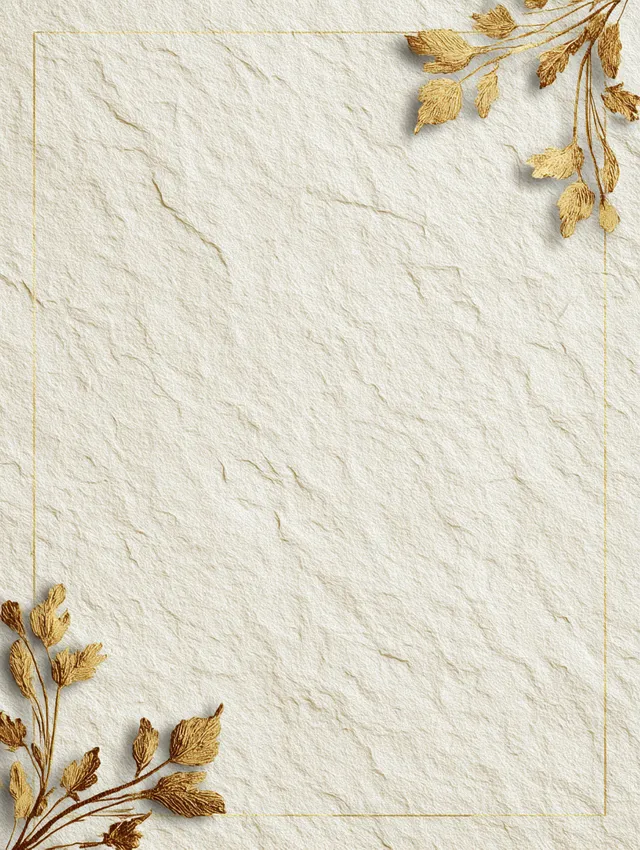 Elegant Textured Paper Background with Golden Accents