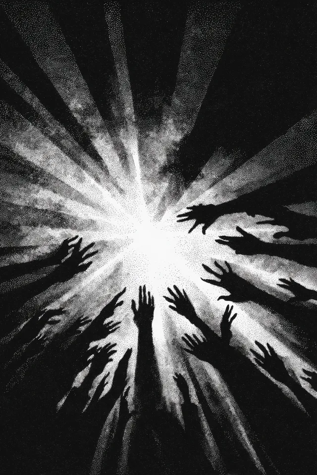 Emerging Shadows: Long Arms Reaching from Darkness