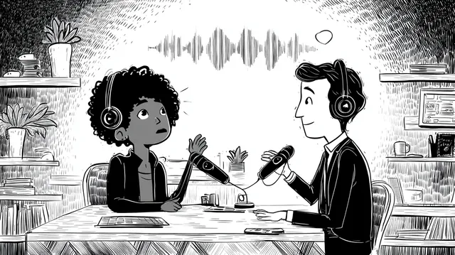 Engaging Podcast Conversation in Cozy Studio