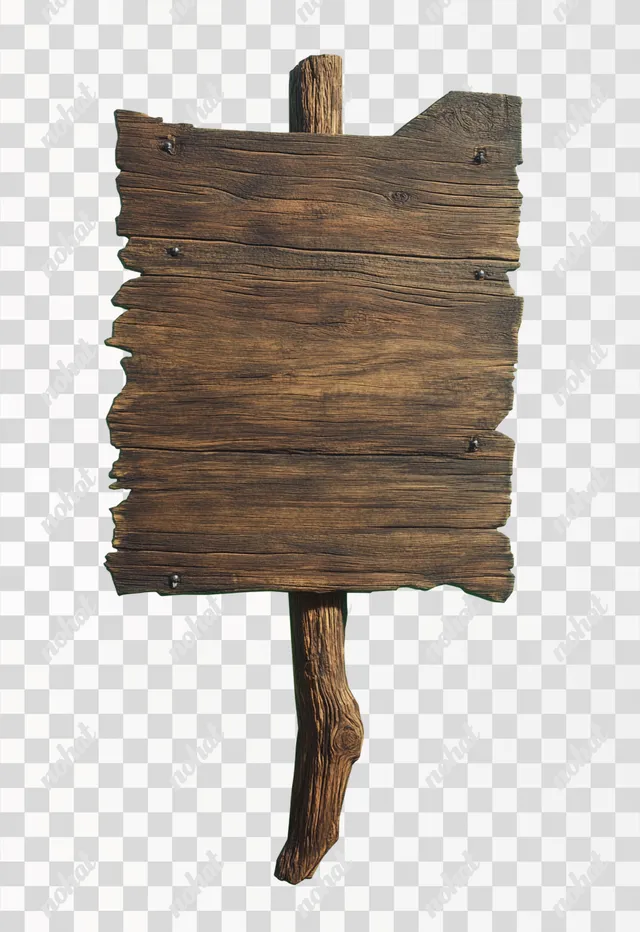 Free: Fantasy Wooden Sign with Protruding Arm for Game Assets - nohat.cc
