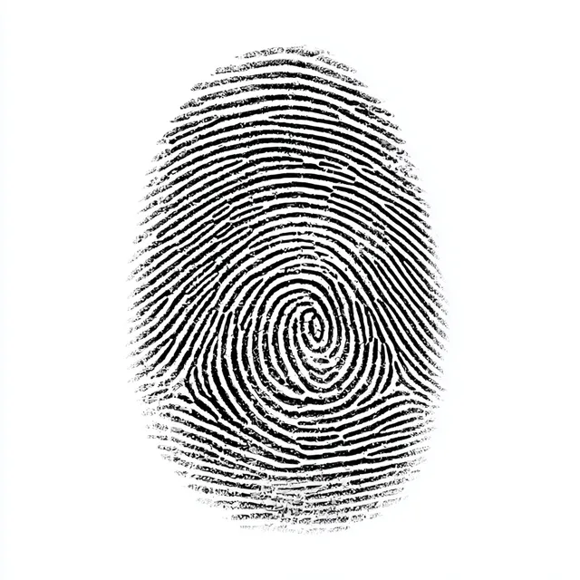Fingerprint Pattern Isolated on White Background