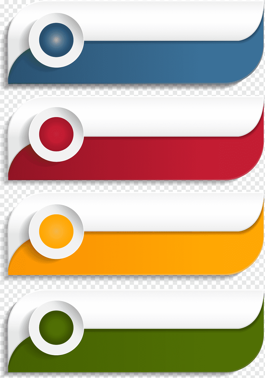 four assorted-color decors, Chart Element Infographic, PPT element, text, label, rectangle png