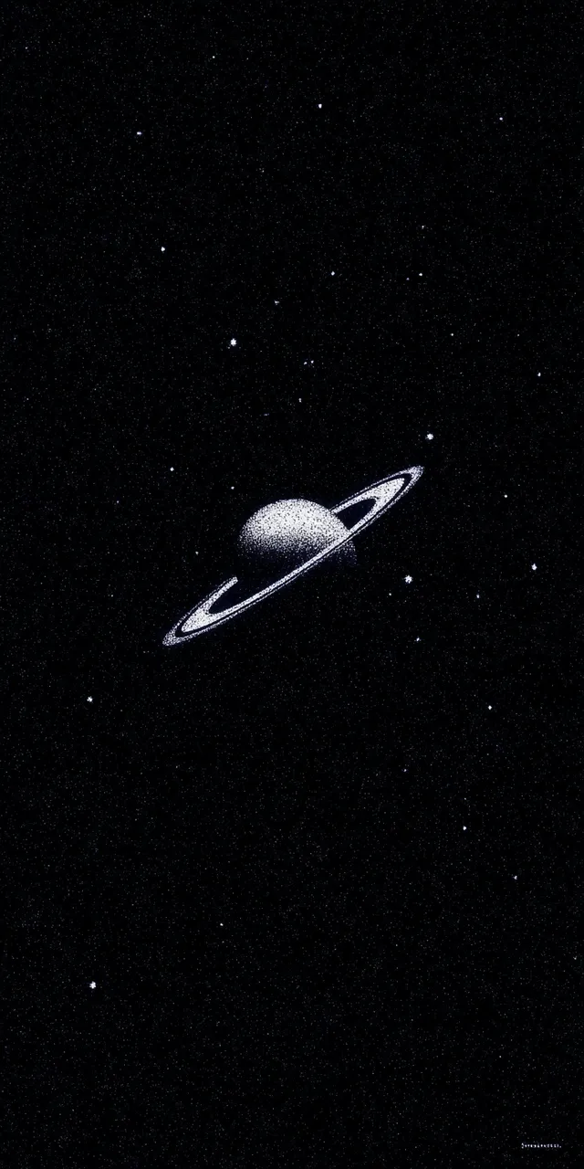 Futuristic 70s Space Art Featuring Saturn