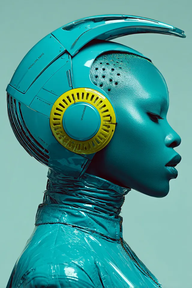 Futuristic Afrofuturist Portrait of a Black Woman