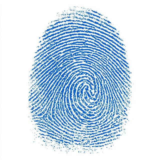 Futuristic Biometric Fingerprint Symbol