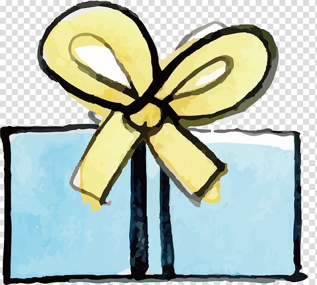 Gift Tag , Watercolor gift box design transparent background PNG clipart