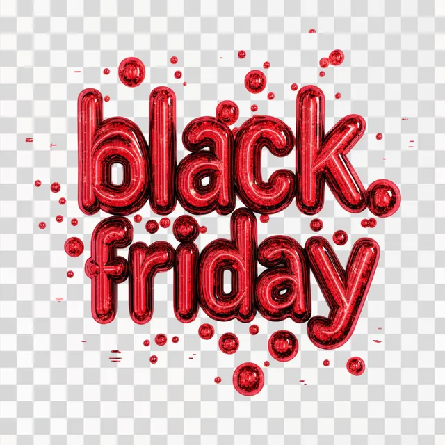 Glowing Red Typography for Black Friday Deals