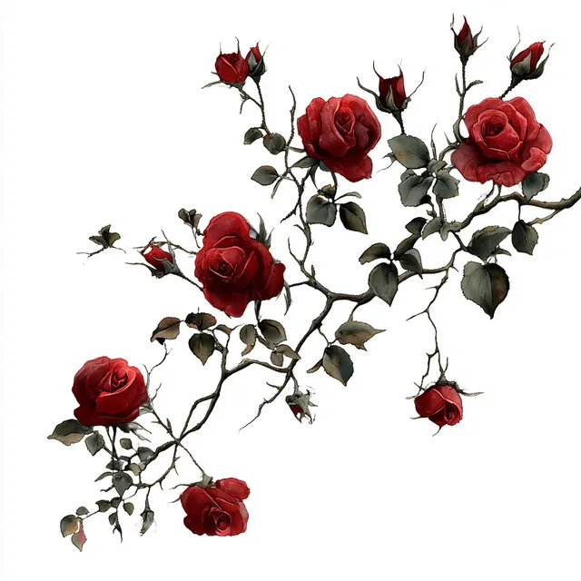 Gothic Roses Clipart