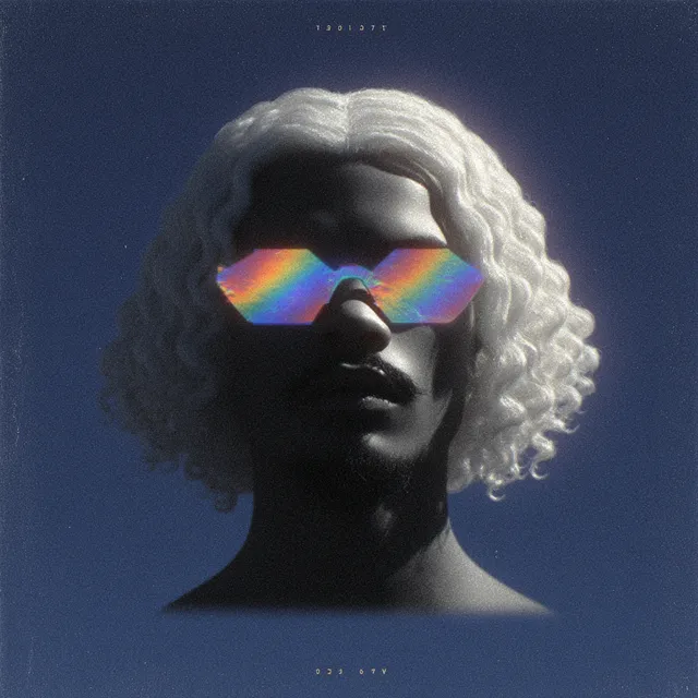 Holographic Fluid Noise Artwork for Rap Music Cover