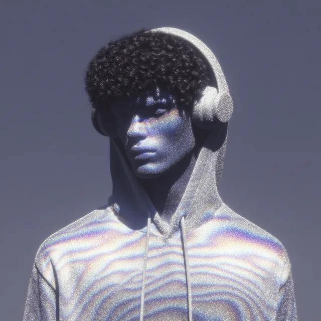 Holographic Fluid Noise Cover Art for Rapper