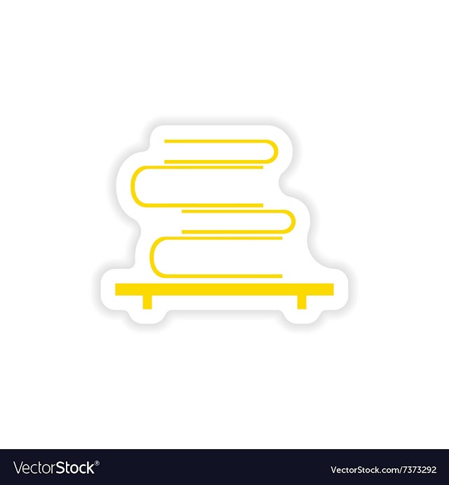 Free: Icon sticker realistic design on paper books vector image - nohat.cc
