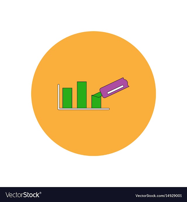 Free: In flat design of column chart vector image - nohat.cc