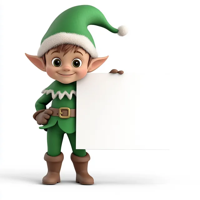 Joyful Christmas Elf: A Cheerful 3D Holiday Cheer