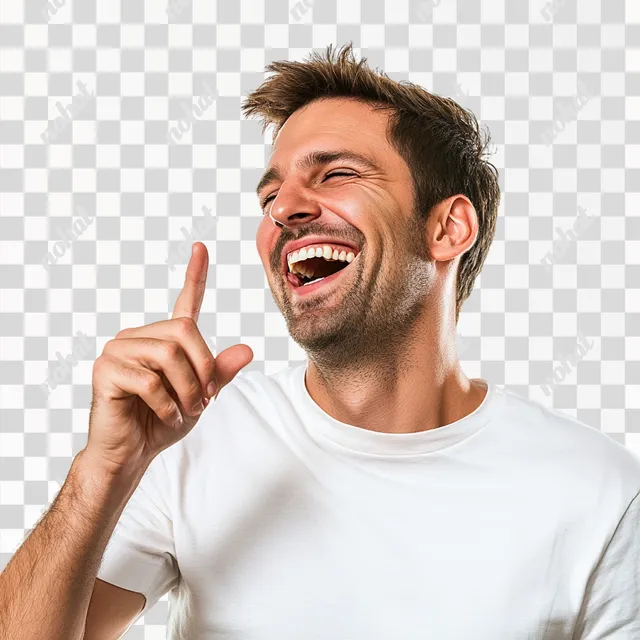 Joyful Laughter: A 30-Year-Old Man in High Resolution