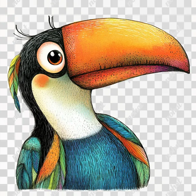 Joyful Toucan: A Playful Illustration for Kids
