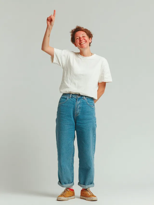 Joyful Young Woman Celebrating