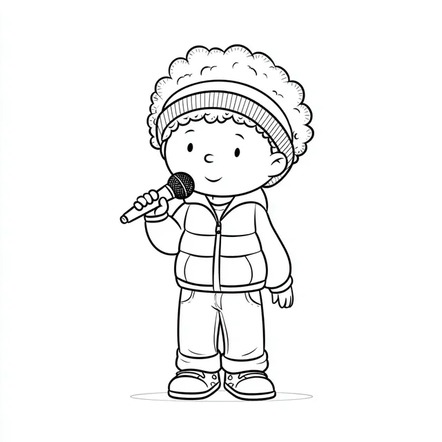Kids' Speech Coloring Book Illustration
