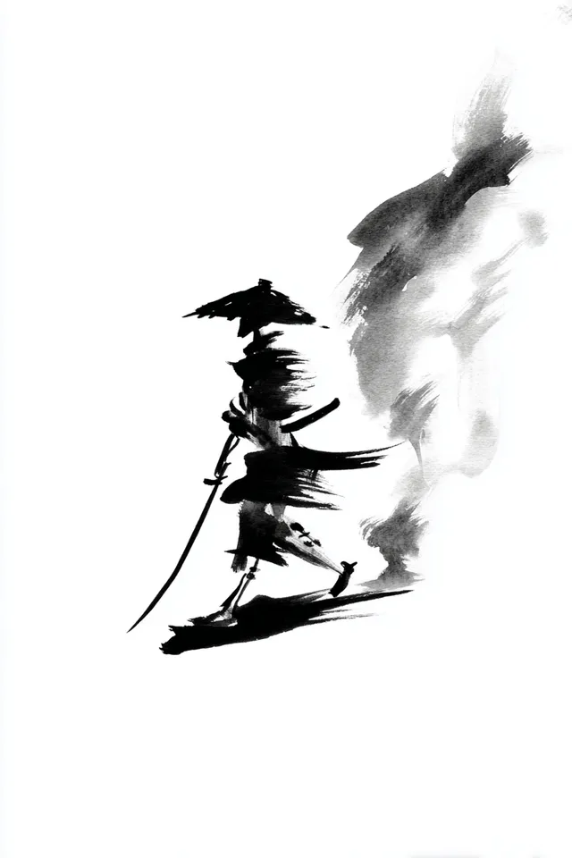 Minimalist Samurai in Motion